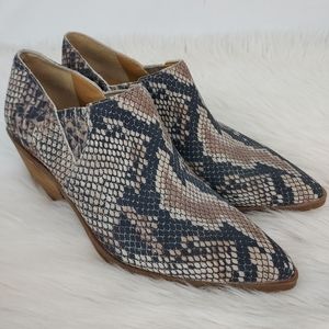 Lucky Brand slipon python print heels, women's size 7.5M,  grey